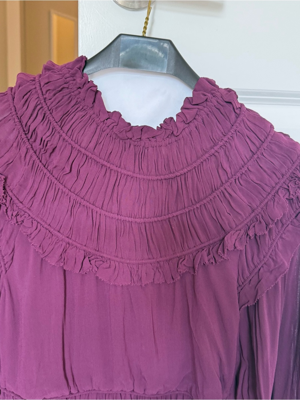 FARM Rio Purple Ruffle Peplum Blouse - Picture 9 of 16